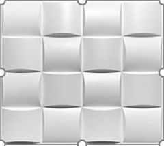ديكور حائط لون أبيض مقاس 50x50 سم