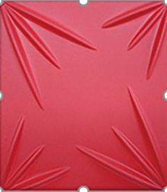 ديكور حائط لون أحمر مقاس 50x50 سم