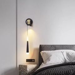ابليك مودرن لون اسود مقاس 10*44*H150 ثلاث درجات اضاءة